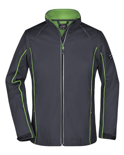 Ladies' Zip-Off Softshell Jacket Iron-grey/green