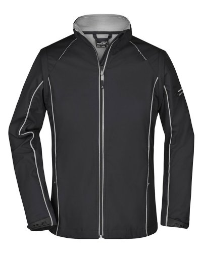 Ladies' Zip-Off Softshell Jacket Black/Silver