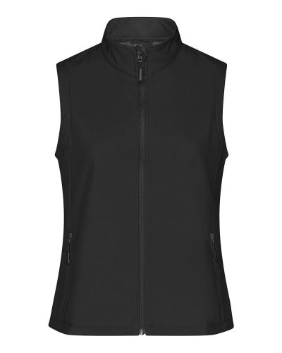 Ladies' Promo Softshell Vest Black / Black