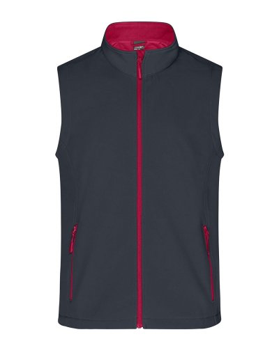 Men's Promo Softshell Vest Iron-grey/red