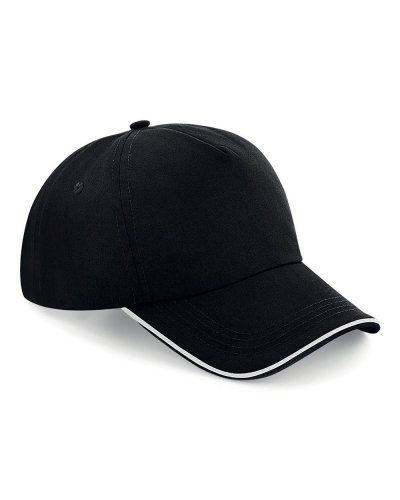 Cappellino 6 pannelli Authentic - visiera piped Black/White