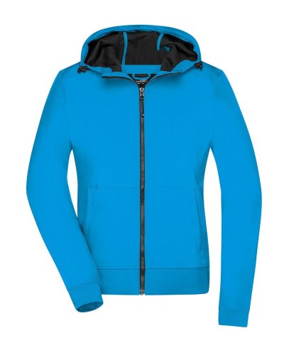 Ladies' Hooded Softshell Jacket Blue/black