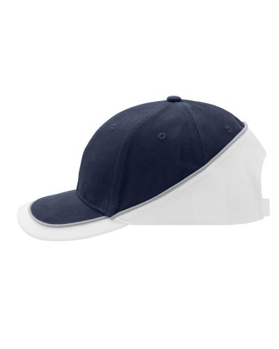 Cappello 6 pannelli turbo piping Navy/white/light-grey