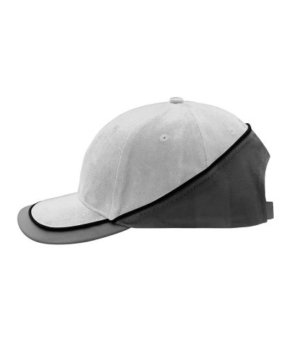Cappello 6 pannelli turbo piping Light-grey/dark-grey/black