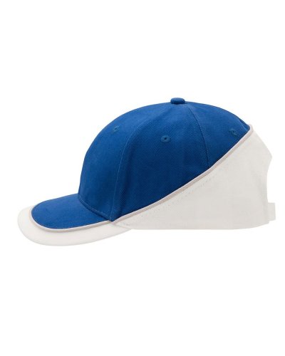 Cappello 6 pannelli turbo piping Royal/white/light-grey