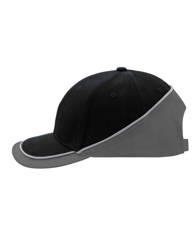 Cappello 6 pannelli turbo piping Black/dark-grey/light-grey