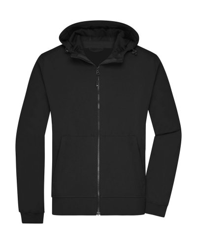 Men's Hooded Softshell Jacket Black / Black