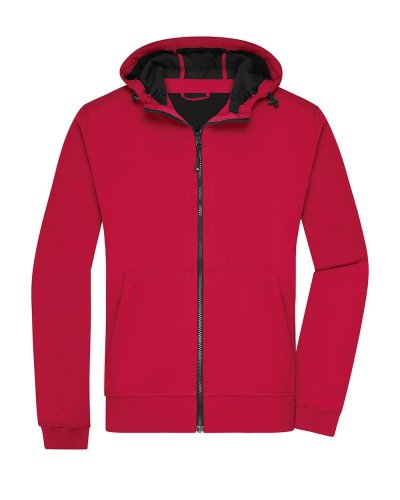 Men's Hooded Softshell Jacket Red/Black