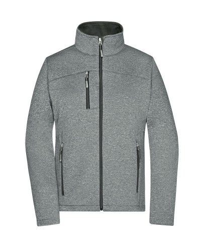Ladies' Softshell Jacket Dark-melange/black