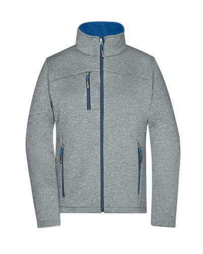 Ladies' Softshell Jacket Dark-melange/royal
