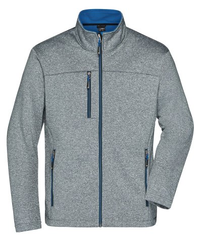 Men's Softshell Jacket Dark-melange/royal