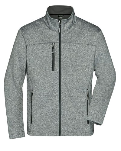 Men's Softshell Jacket Dark-melange/black