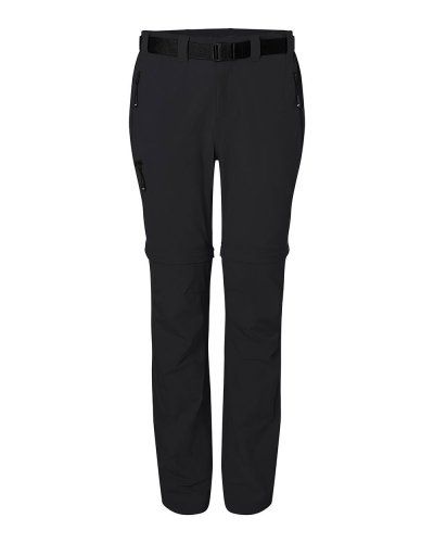 Pantaloni donna da trekking trasformabili James & Nicholson Black
