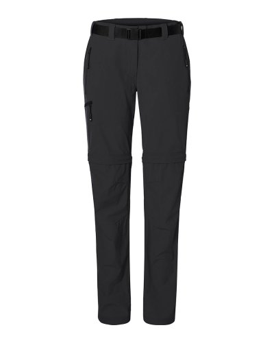Pantaloni uomo da trekking trasformabili James & Nicholson Black