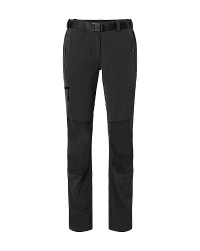 Pantaloni da donna da trekking in tessuto leggero James & Nicholson Black / Black
