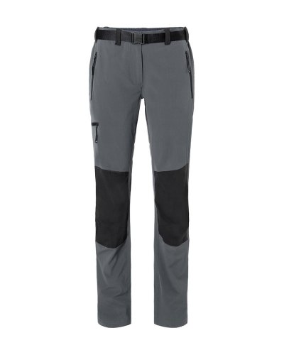 Pantaloni da donna da trekking in tessuto leggero James & Nicholson Carbon/Black