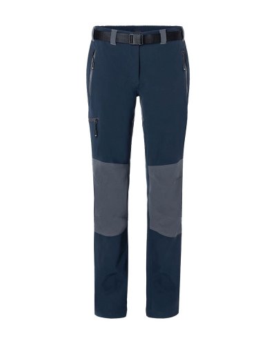 Pantaloni da donna da trekking in tessuto leggero James & Nicholson Navy/carbon