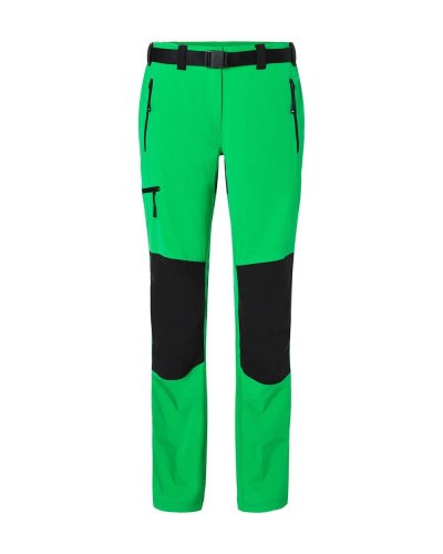 Pantaloni da donna da trekking in tessuto leggero James & Nicholson Fern-green/black