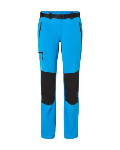 Pantaloni da donna da trekking in tessuto leggero James & Nicholson Bright-blue/navy