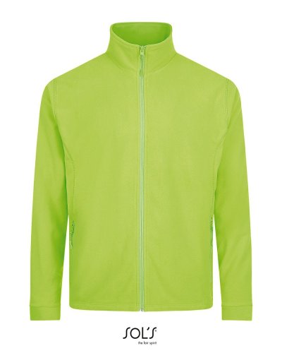 Giacca uomo in Micropile con cerniera Verde Fluo