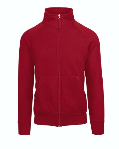 Jacket in felpa french terry zip lunga Rosso Sport