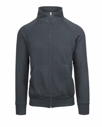 Jacket in felpa french terry zip lunga Piombo