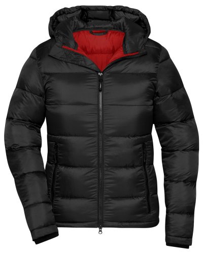 Ladies Padded Jacket Black/Red