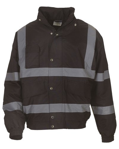 Giacca sicurezza Bomber con cappuccio Black