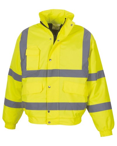 Giacca sicurezza Bomber con cappuccio Hi-Vis-Yellow