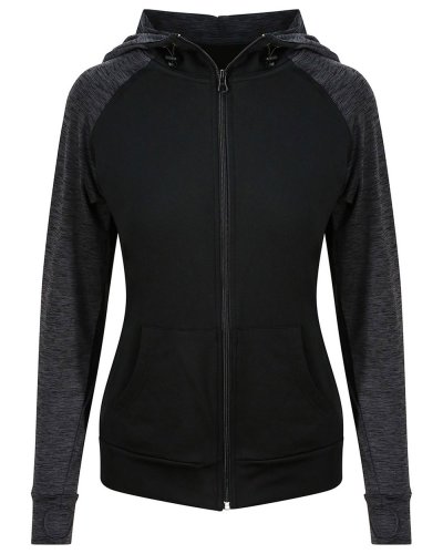 Girlie Cool Contrast Zoodie Black/black slate melange
