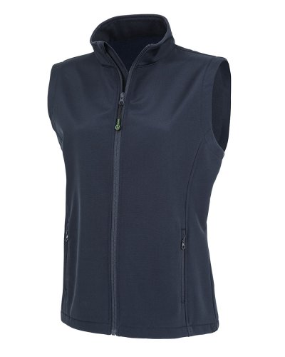 Gilet Softshell Donna2 strati stampabile riciclato Navy