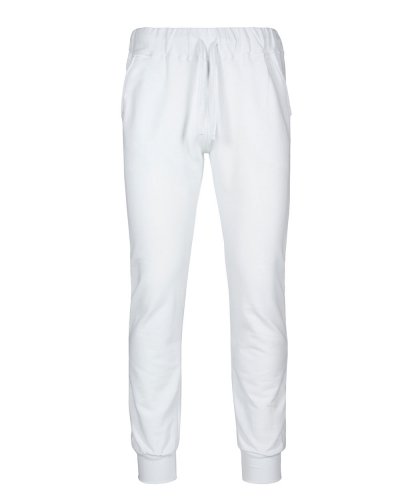 Pantalone fit in felpa french terry Bianco