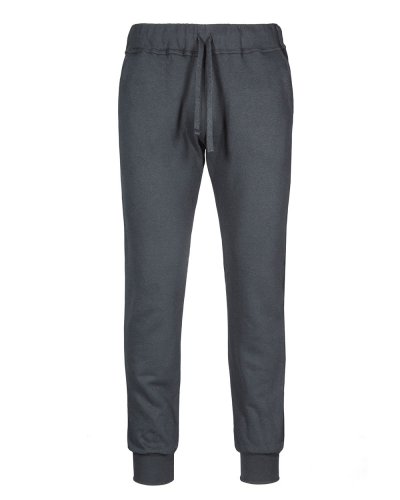 Pantalone fit in felpa french terry Piombo