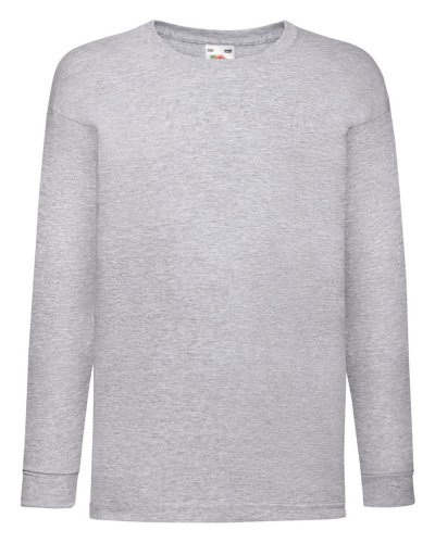 T-shirt bambino maniche lunghe Value Weight Heather grey
