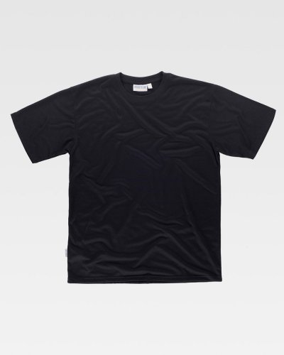 T-shirt girocollo manica corta alta visibilità BLACK