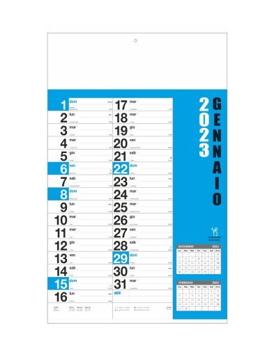 Calendario olandese Norvegese Blu