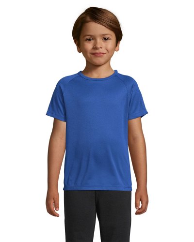 T-shirt bambino manica a raglan Blu Royal