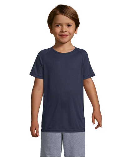 T-shirt bambino manica a raglan Blu Oltremare
