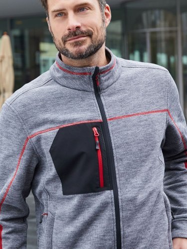 Giacca pile uomo zip YKK riciclato 80%