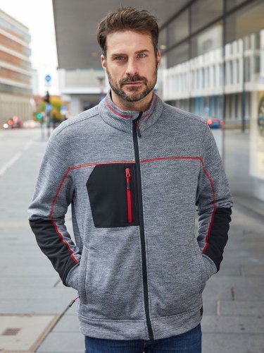 Giacca pile uomo zip YKK riciclato 80%