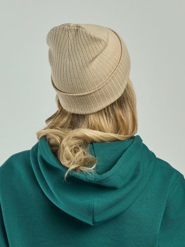 Berretta Rio doppio strato in acrilico grigio con etichetta removibile