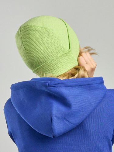 Berretta Rio doppio strato in acrilico grigio con etichetta removibile