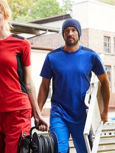 T-Shirt da lavoro uomo robusta Easy-Care, cotone poliestere