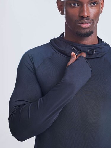 Maglia Uomo  Cowl Neck Riflettente Skinny Fit