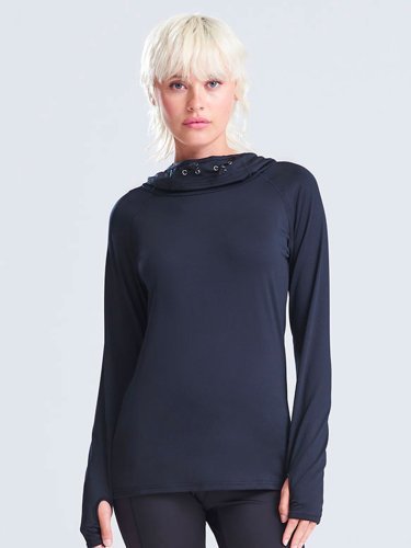 Girlie Cool Cowl Neck Top donna skinny fit, riflettente, 210g/m²