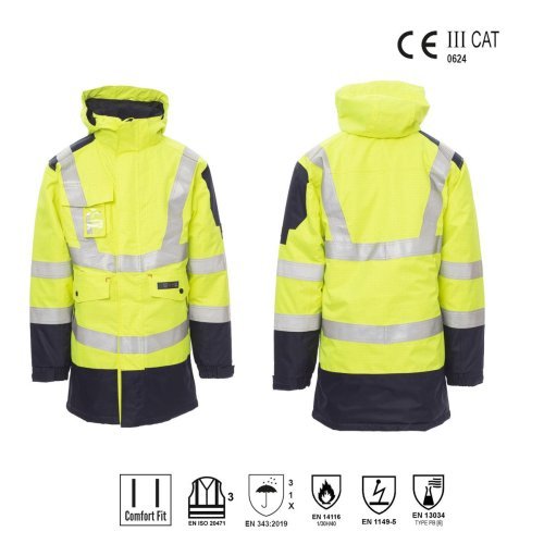 Parka Multipro zweifarbig in hoher Sichtbarkeit Shield