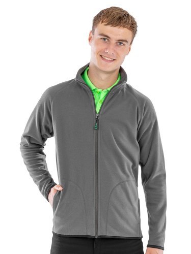 Giacca micropile riciclato eco YKK uomo/donna, zip lunga