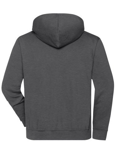 Bio Workwear Pull à moitié zip unisexe, capuche réglable, Gris
