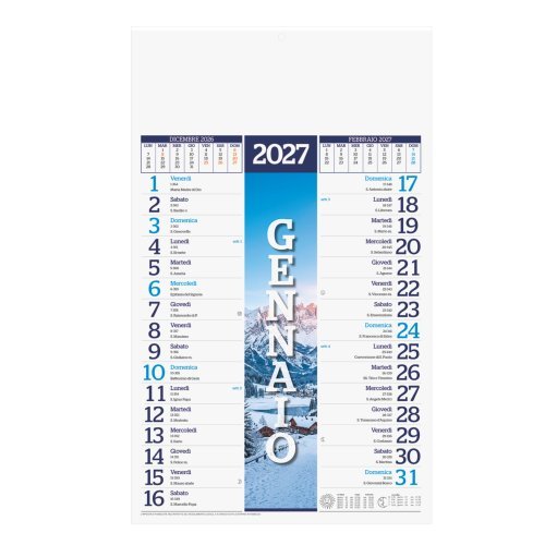 Calendario Olandese 4 Stagioni carta patinata 28,8x47 cm