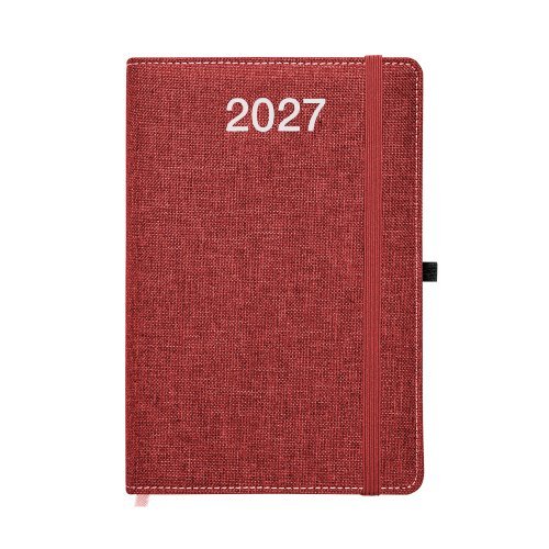 Agenda giornaliera 2027 R-PET mélange rigida con elastico 15x21 cm